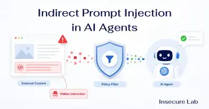 AI agent policy gateway blocking indirect prompt injection from external content